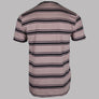 Fred Perry Stripe T-Shirt Dark Pink/Dusty Rose Pink/Black