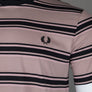 Fred Perry Stripe T-Shirt Dark Pink/Dusty Rose Pink/Black