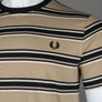 Fred Perry Stripe T-Shirt Warm Stone/Oatmeal/Black