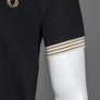 Fred Perry Striped Cuff T-Shirt Black
