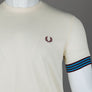 Fred Perry Striped Cuff T-Shirt Ecru