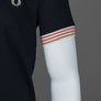 Fred Perry Striped Cuff T-Shirt Navy