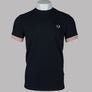 Fred Perry Striped Cuff T-Shirt Navy