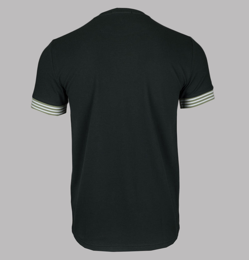 Fred Perry Striped Cuff T-Shirt Night Green – Bronx Clothing