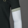 Fred Perry Striped Cuff T-Shirt Night Green