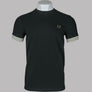 Fred Perry Striped Cuff T-Shirt Night Green