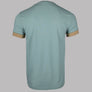 Fred Perry Striped Cuff T-Shirt Silver Blue