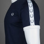 Fred Perry Taped Ringer T-Shirt Carbon Blue