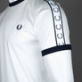 Fred Perry Taped Ringer T-Shirt Snow White/Navy