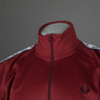 Fred Perry Taped Track Jacket Burnt Red