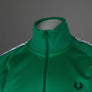Fred Perry Taped Track Jacket Label Green