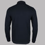 Fred Perry Textured LS Polo Shirt Navy