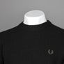 Fred Perry Textured Lambswool Jumper Black/Night Green