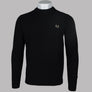 Fred Perry Textured Lambswool Jumper Black