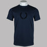 Fred Perry Textured Laurel Wreath T-Shirt Tennis Blue