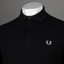 Fred Perry Textured Pique Polo Shirt Black