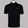Fred Perry Textured Pique Polo Shirt Black
