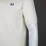 Fred Perry Textured Pique Polo Shirt Ecru