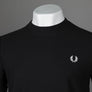Fred Perry Tipped Cuff Pique T-Shirt Black