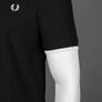 Fred Perry Tipped Cuff Pique T-Shirt Black