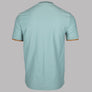 Fred Perry Tipped Cuff Pique T-Shirt Silver Blue/Dark Caramel