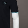 Fred Perry M3600 Polo Shirt Navy/Mint Blue