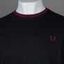 Fred Perry Twin Tipped T-Shirt Black/Burnt Red