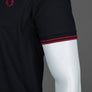 Fred Perry Twin Tipped T-Shirt Black/Burnt Red