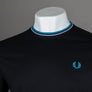 Fred Perry Twin Tipped T-Shirt Black/Light Smoke/Ocean