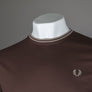 Fred Perry Twin Tipped T-Shirt Brick/Warm Grey
