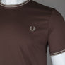 Fred Perry Twin Tipped T-Shirt Brick/Warm Grey