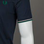 Fred Perry Twin Tipped T-Shirt Dark Carbon/Light Ecru/Label Green