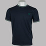 Fred Perry Twin Tipped T-Shirt Dark Carbon/Light Ecru/Label Green