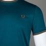 Fred Perry Twin Tipped T-Shirt Dark Petrol/Shaded Stone