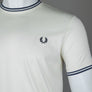 Fred Perry Twin Tipped T-Shirt Ecru/Tennis Blue