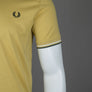 Fred Perry Twin Tipped T-Shirt Honeycomb/Snow White/Court Green