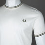 Fred Perry Twin Tipped T-Shirt Light Ecru/Olive Mint