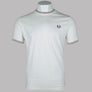 Fred Perry Twin Tipped T-Shirt Light Ecru/Silver Blue/Cinnamon