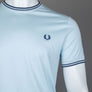 Fred Perry Twin Tipped T-Shirt Light Ice/Midnight Blue
