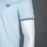 Fred Perry Twin Tipped T-Shirt Light Ice/Midnight Blue