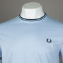 Fred Perry Twin Tipped T-Shirt Light Smoke/Petrol Blue/Navy