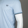Fred Perry Twin Tipped T-Shirt Light Smoke/Petrol Blue/Navy
