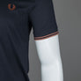 Fred Perry Twin Tipped T-Shirt Navy/Cinnamon