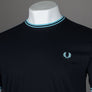 Fred Perry Twin Tipped T-Shirt Navy/Mint Blue