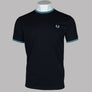 Fred Perry Twin Tipped T-Shirt Navy/Mint Blue