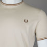 Fred Perry Twin Tipped T-Shirt Oatmeal/Warm Stone/Shaded Stone