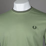 Fred Perry Twin Tipped T-Shirt Olive Mint/Night Green
