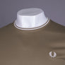 Fred Perry Twin Tipped T-Shirt Shaded Stone/White