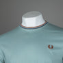 Fred Perry Twin Tipped T-Shirt Silver Blue/Tennis Blue/Cinnamon