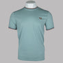 Fred Perry Twin Tipped T-Shirt Silver Blue/Tennis Blue/Cinnamon
